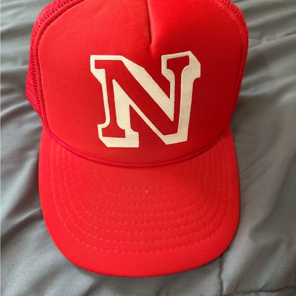 Designer Pro Other - Vintage Nebraska Red Trucker Hat with White 'N' Logo